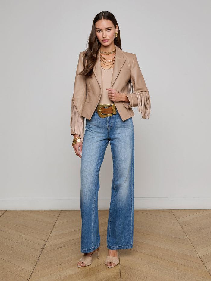 l'agence Blazer à franges Vashti Dark Cappuccino