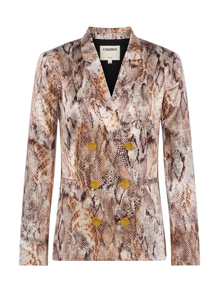 L'agence Blazer Colin Tan Multi Western Snake