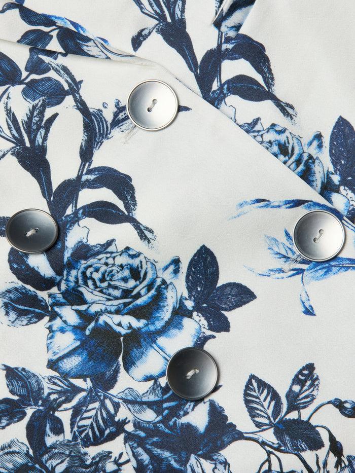 L'agence Blazer Colin White/Blue Painterly Floral