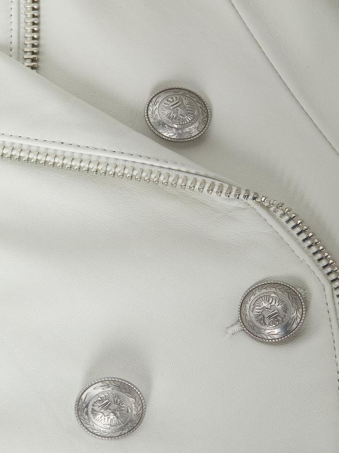 L'agence Blazer En Cuir Ottilie White