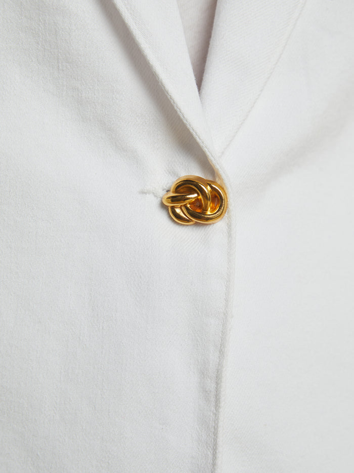 L'agence Blazer En Denim Baldwin Blanc