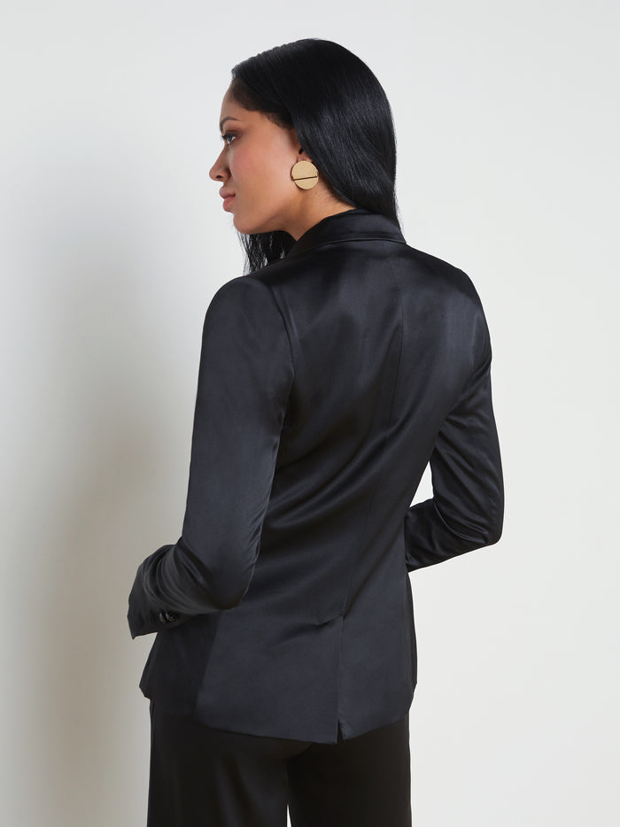 L'agence Blazer En Soie Colin Black