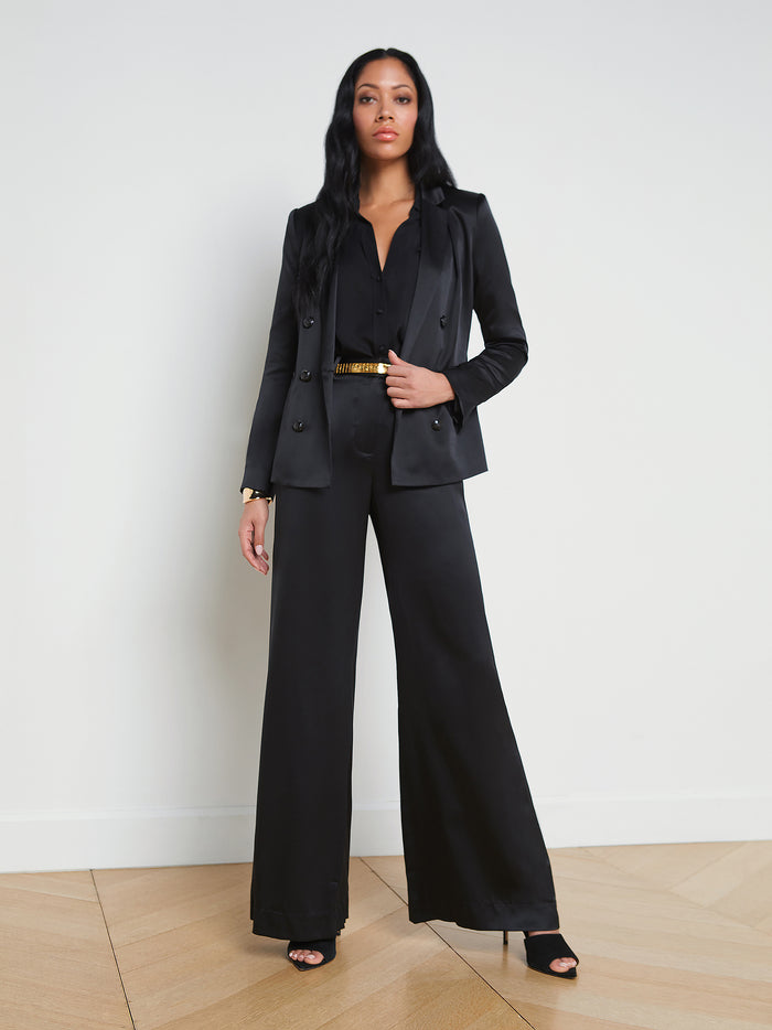 l'agence Blazer en soie Colin Black