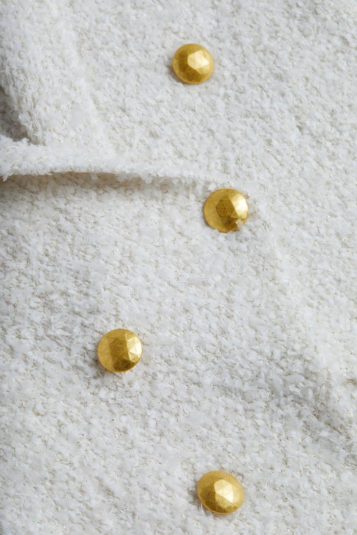 L'agence Blazer En Tricot Bethany Ivory/Gold