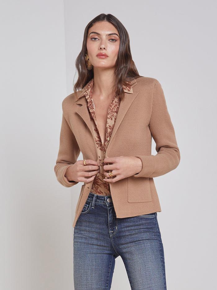 L'agence Blazer En Tricot Sofia Ginger Snap