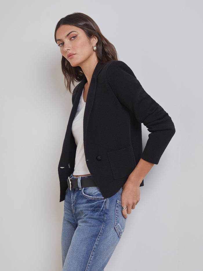 L'agence Blazer En Tricot Sofia Noir