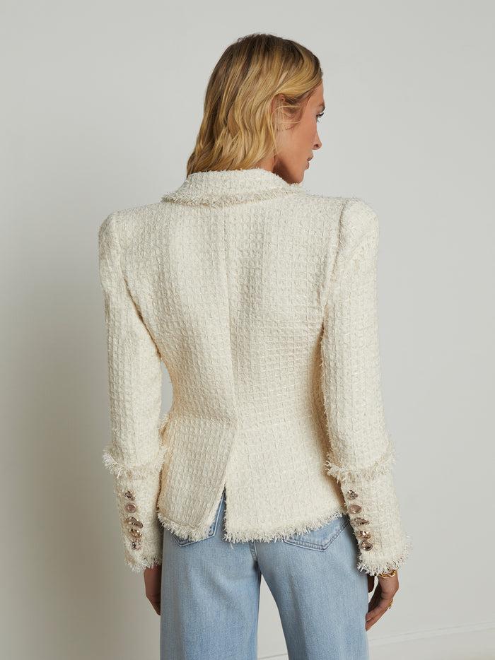 l'agence Blazer en tweed Kaisley Vintage White