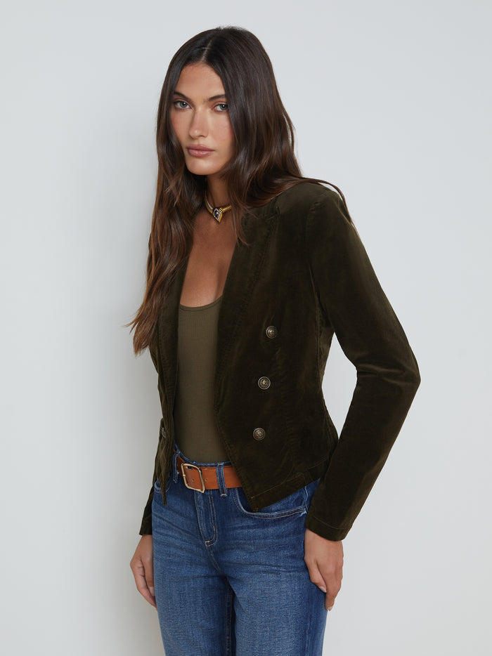 L'agence Blazer En Velours Wayne Pine