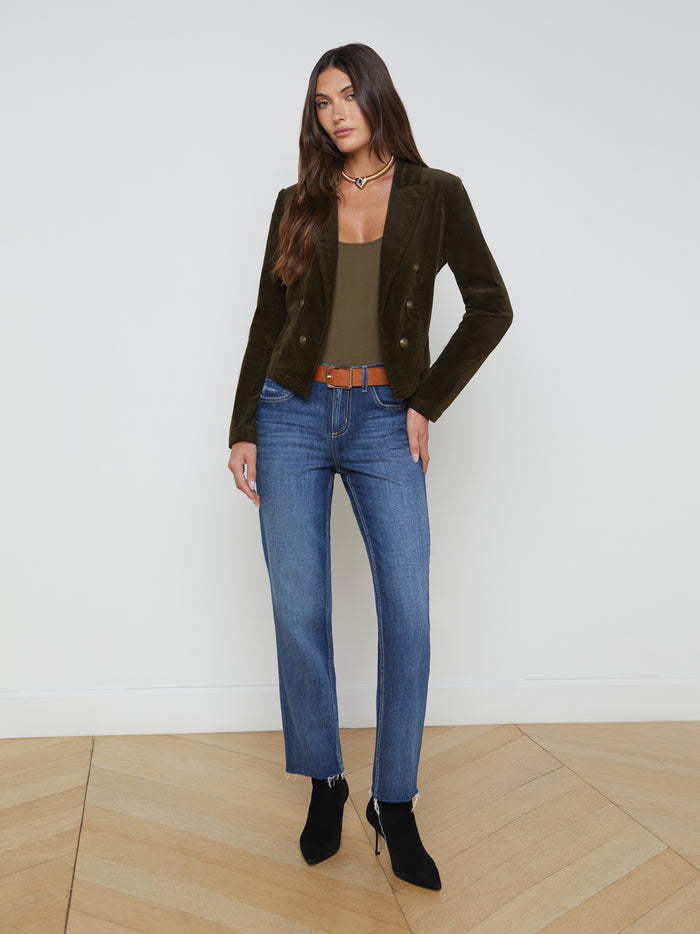 L'agence Blazer En Velours Wayne Pine