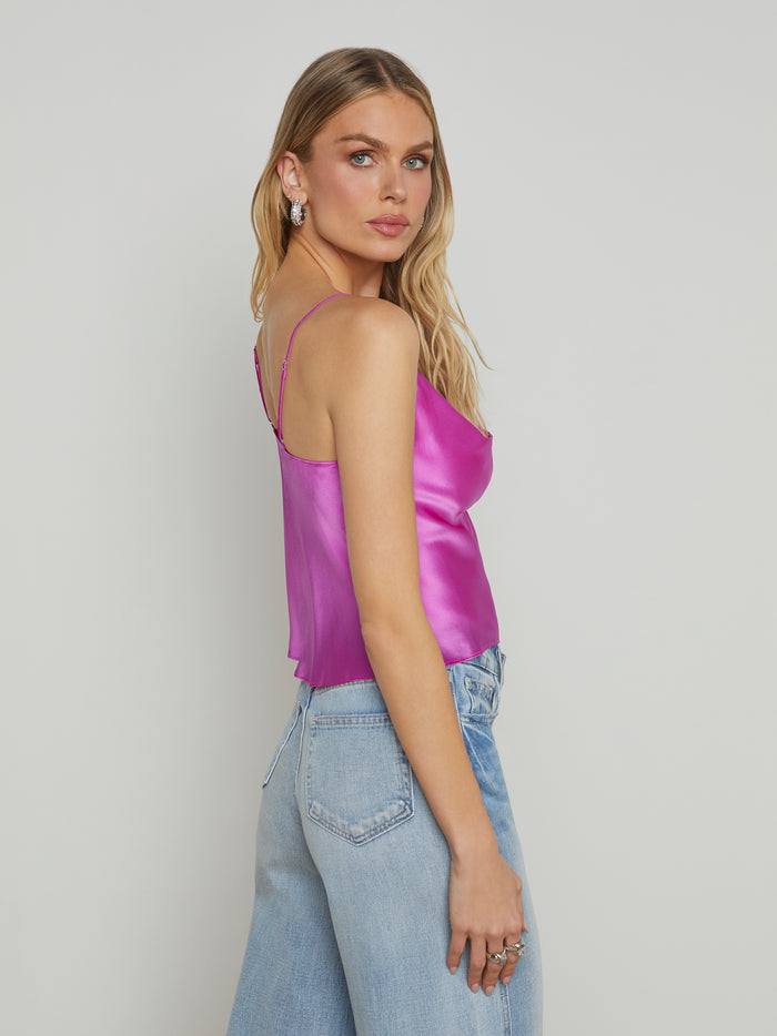 L'agence Caraco En Soie Calista Bright Purple