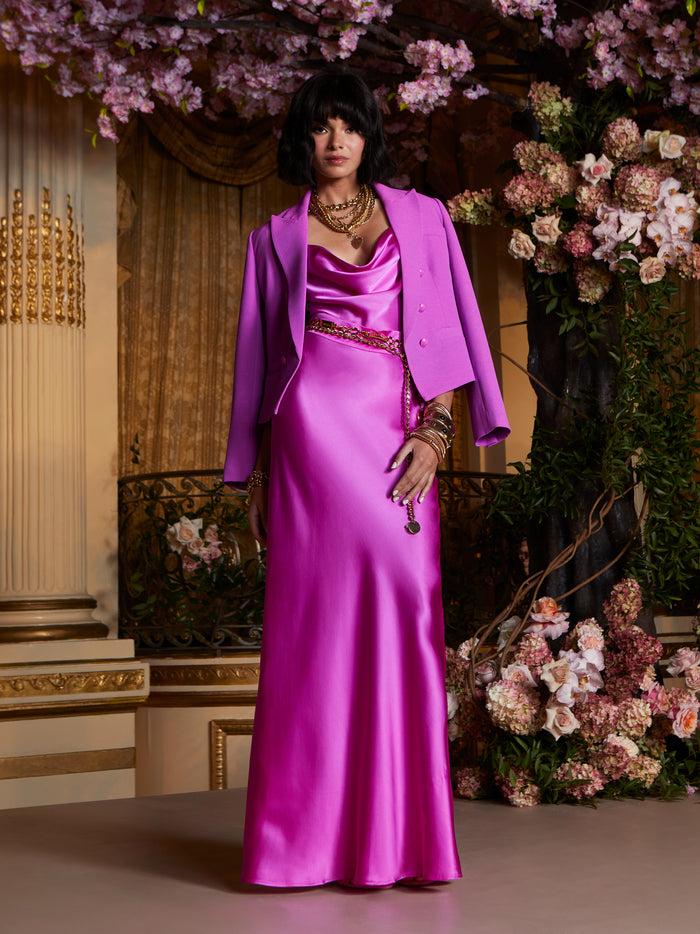 L'agence Caraco En Soie Calista Bright Purple