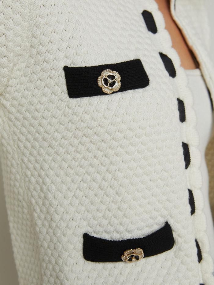 L'agence Cardigan Astor Ivory/Black