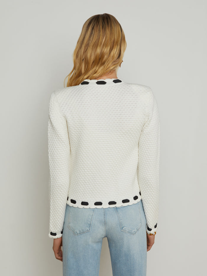 L'agence Cardigan Astor Ivory/Black