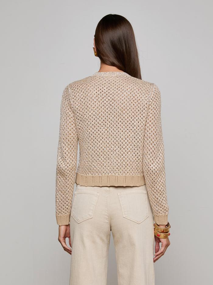 L'agence Cardigan Blanca Natural Multi/Gold