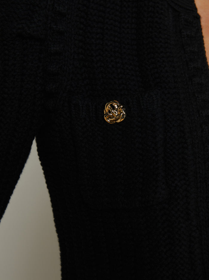 L'agence Cardigan Court Delilah Black/Gold Knot