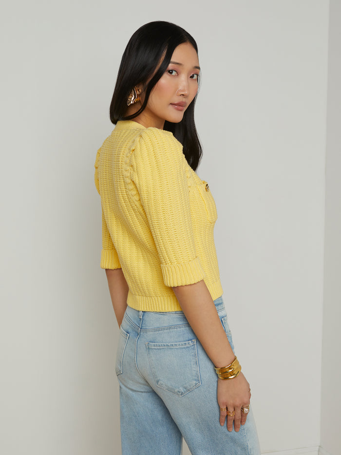 L'agence Cardigan Court Delilah Pale Yellow