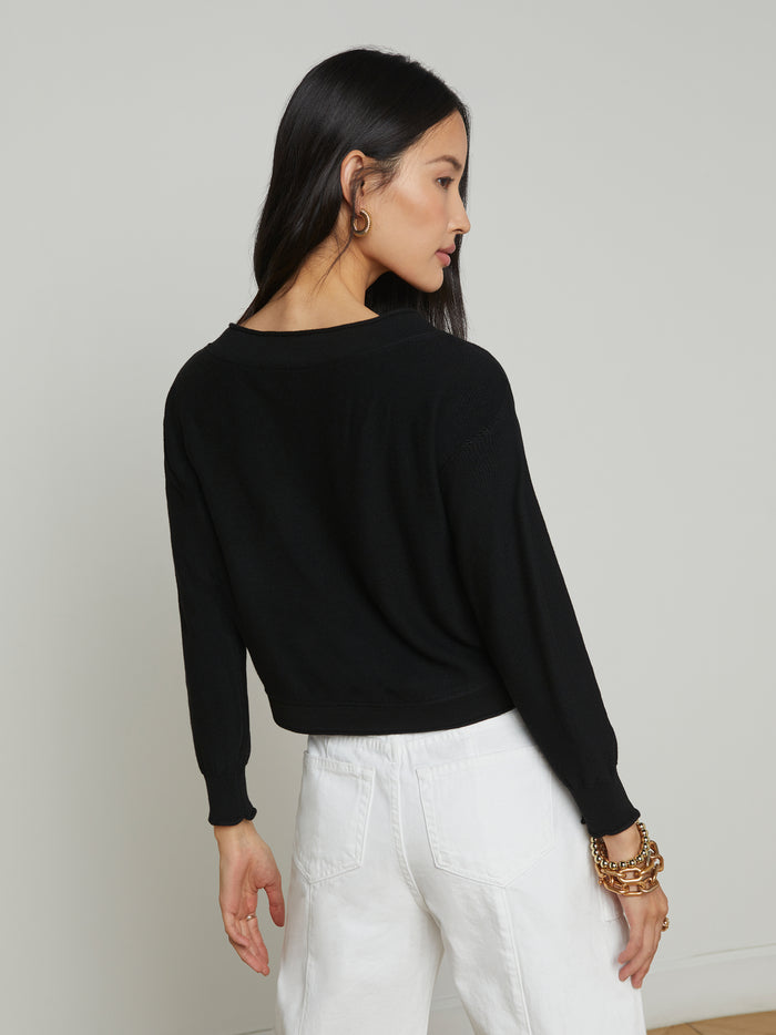 L'agence Cardigan Court Nopal Black/Gold