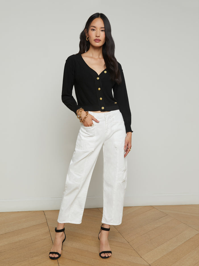 L'agence Cardigan Court Nopal Black/Gold