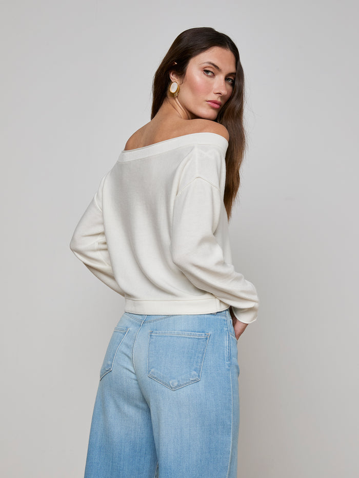 L'agence Cardigan Court Nopal Ivory/Gold