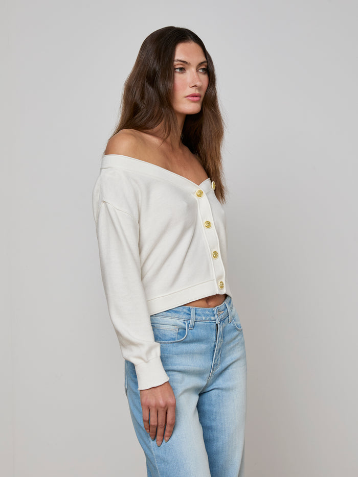 L'agence Cardigan Court Nopal Ivory/Gold