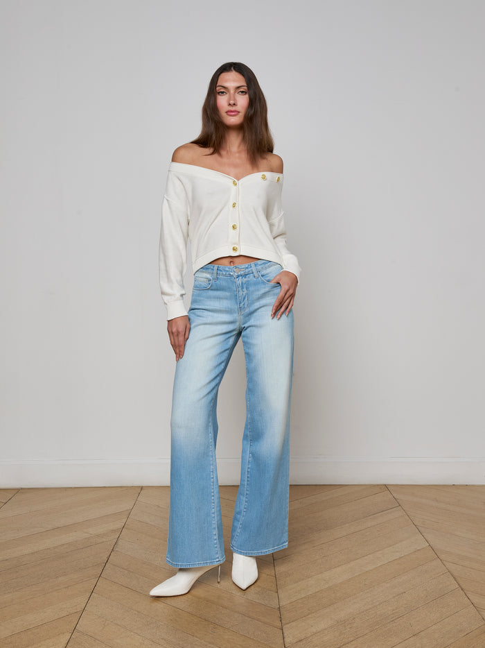 L'agence Cardigan Court Nopal Ivory/Gold