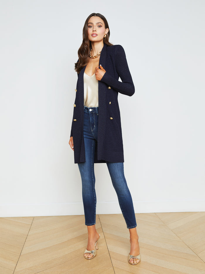 l'agence Cardigan croisé Noe Midnight