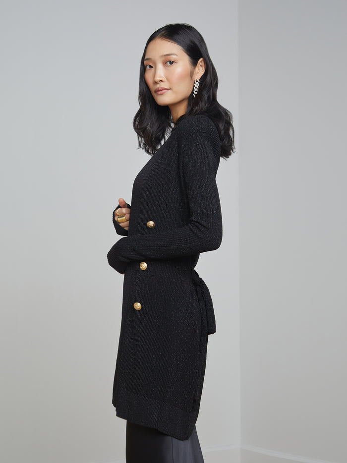 L'agence Cardigan Croisé Noe Noir