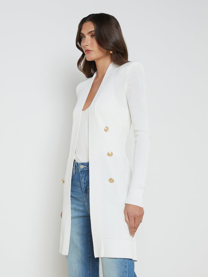 L'agence Cardigan Croisé Noe White
