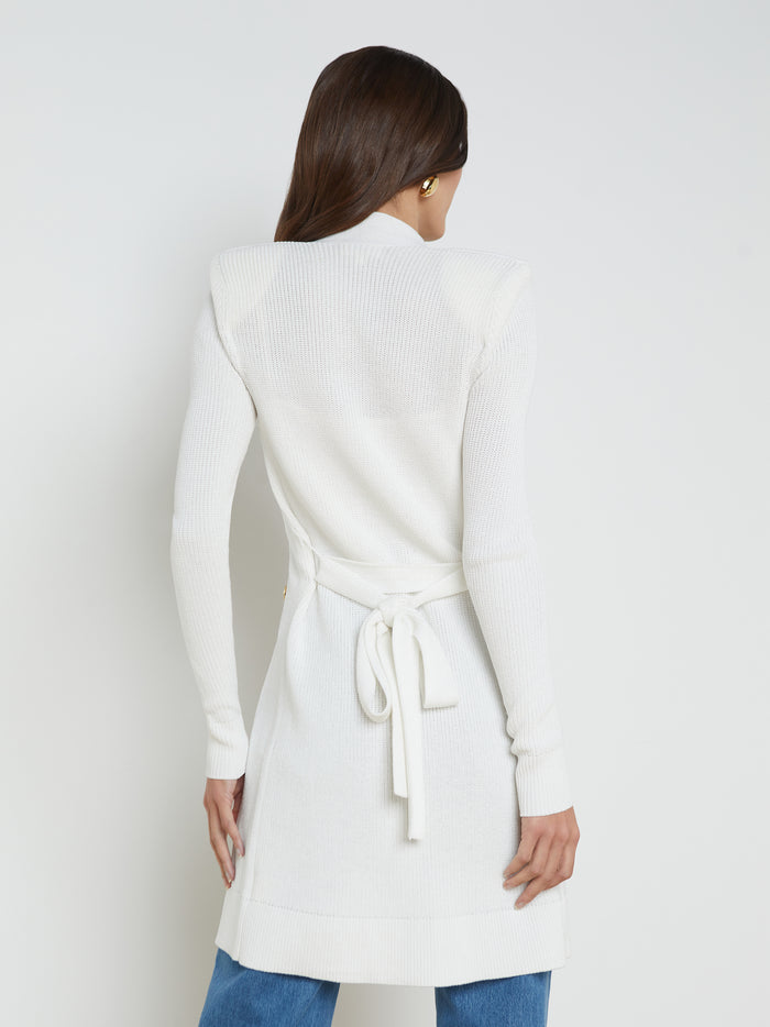 L'agence Cardigan Croisé Noe White