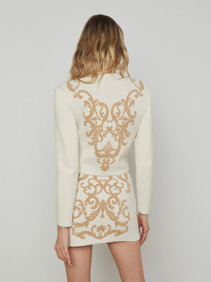 L'agence Cardigan En Jacquard Kota Bone/Cappuccino