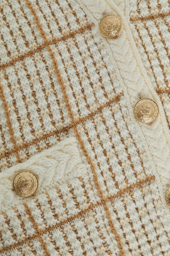 L'agence Cardigan Jenni Ivory/Cappuccino Multi