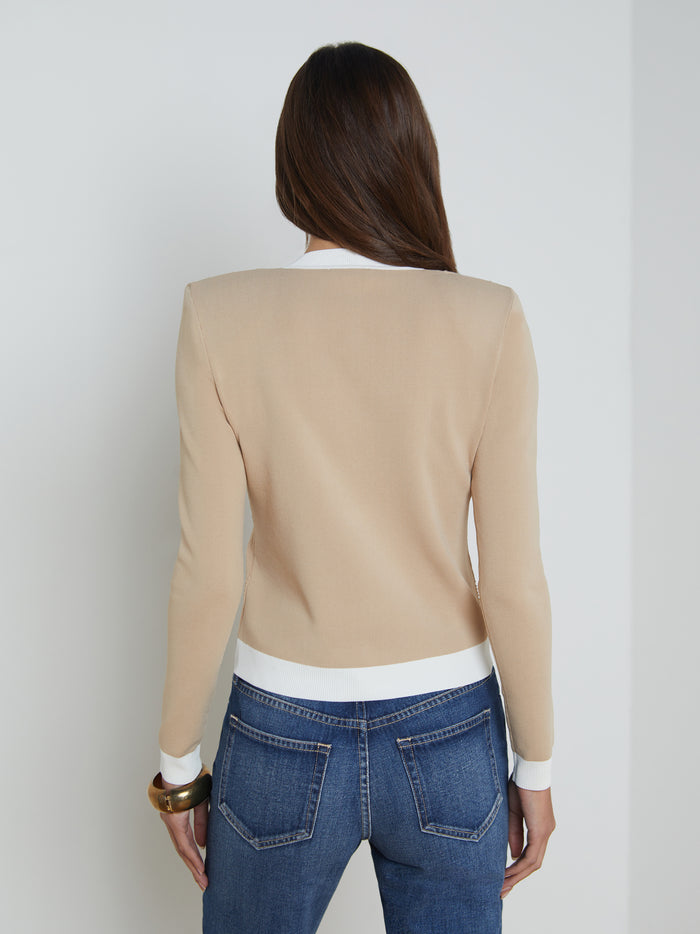 L'agence Cardigan Leon Biscuit/White