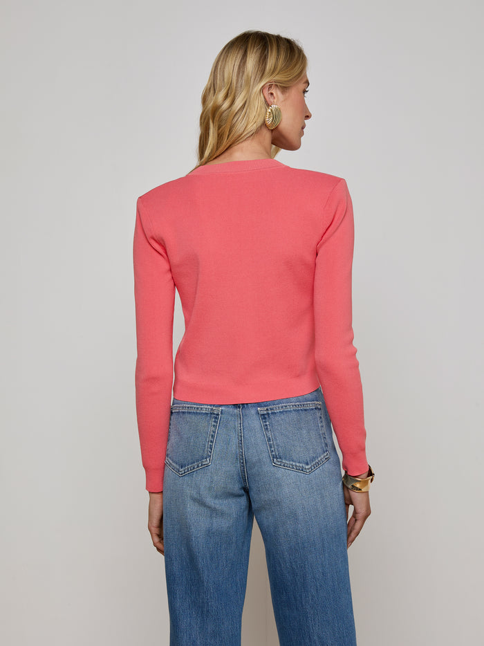 L'agence Cardigan Toulouse Coral Rose/Gold