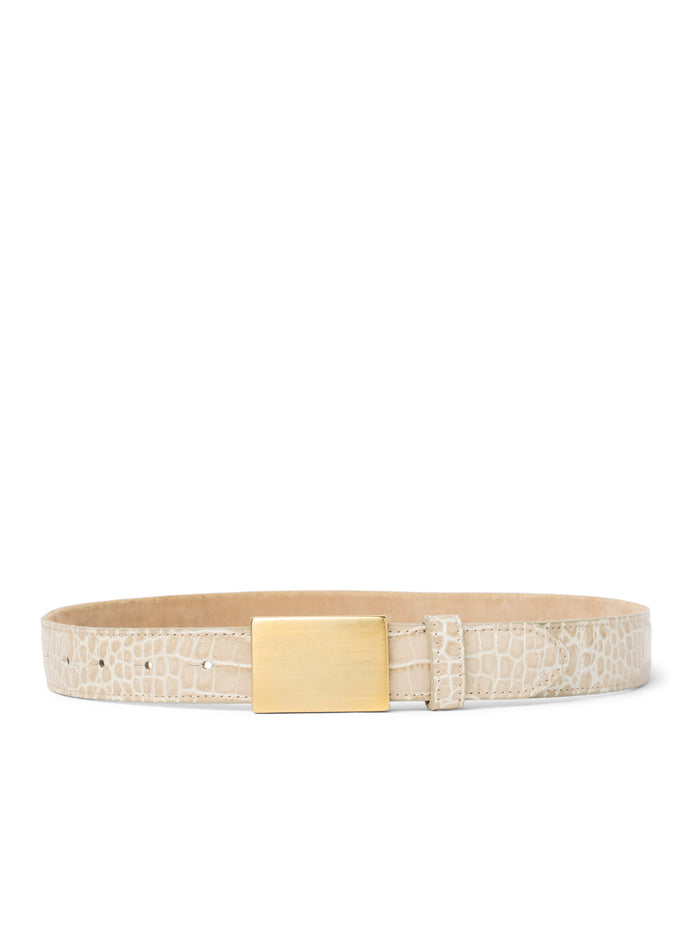 l'agence Ceinture Amerie Ivory Croc Embossed