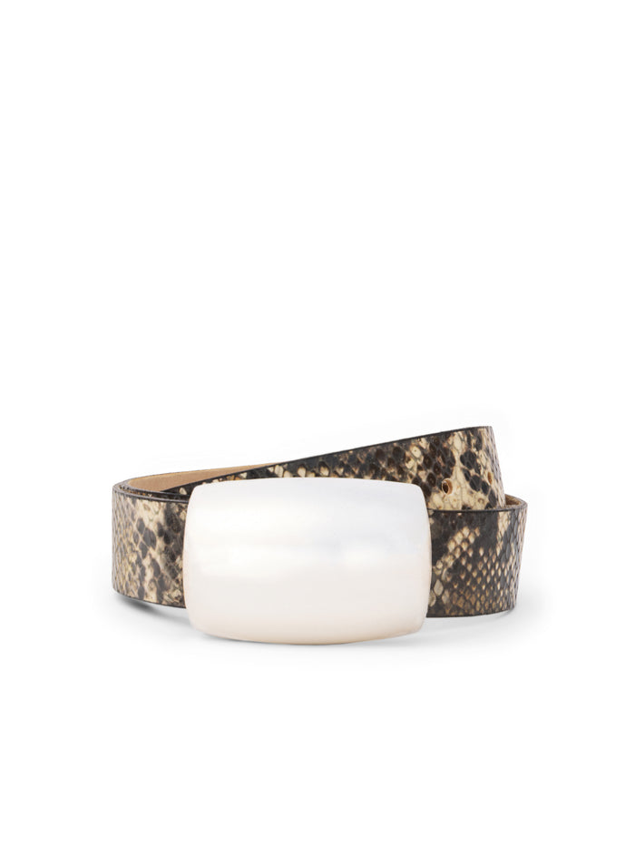 L'agence Ceinture Milou Dark Snake Embossed