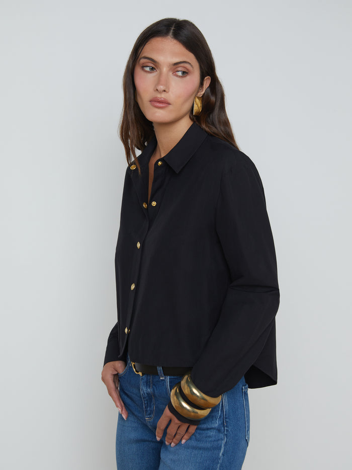 L'agence Chemise Courte Cosette Black/Gold