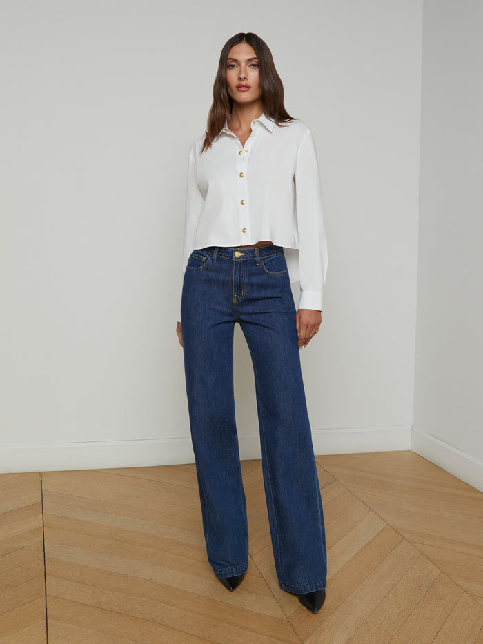 l'agence Chemise courte Cosette White/Gold