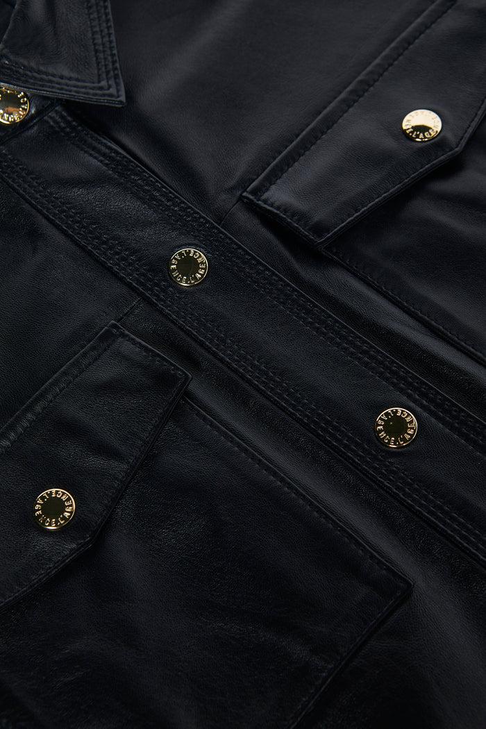 l'agence Chemise en cuir Avina Black