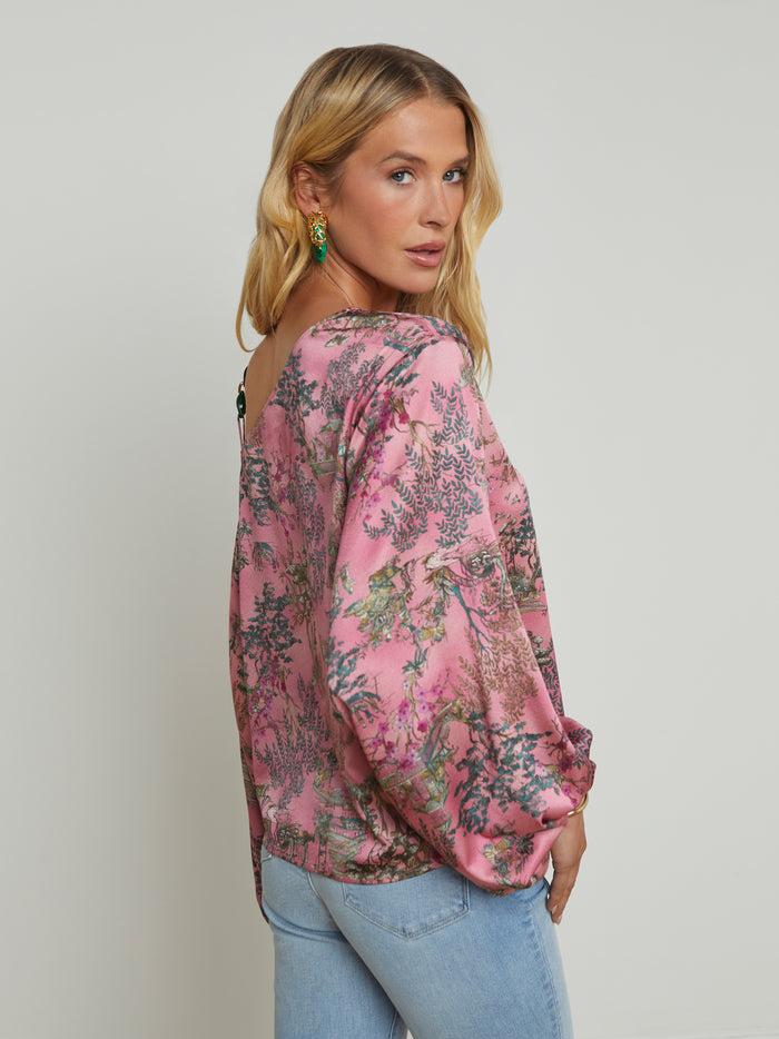 L'agence Chemisier Asami Mauve Multi Kesi Print