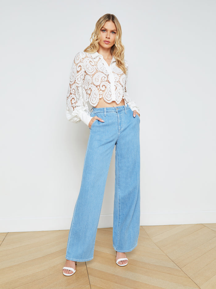 L'agence Chemisier En Dentelle Odelia White