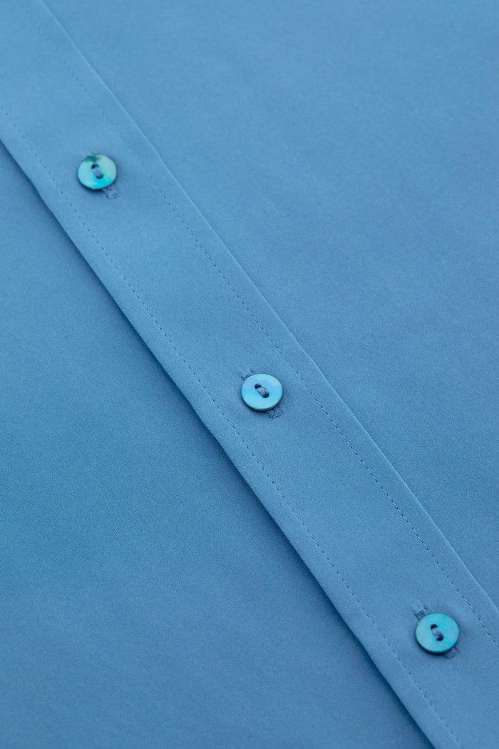 L'agence Chemisier En Soie Dani Blue Mist