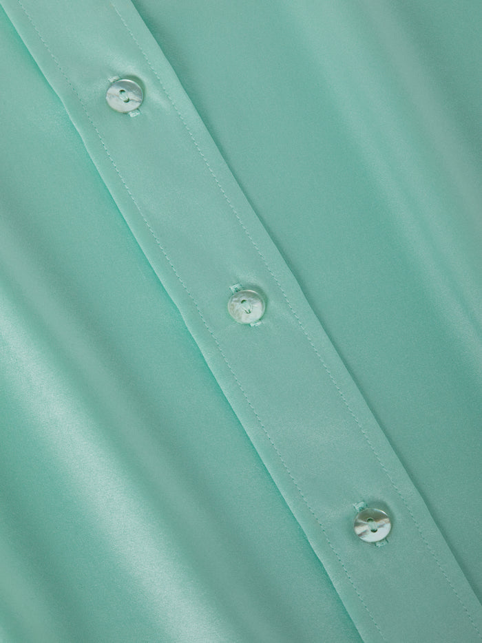 L'agence Chemisier En Soie Dani Pale Jade