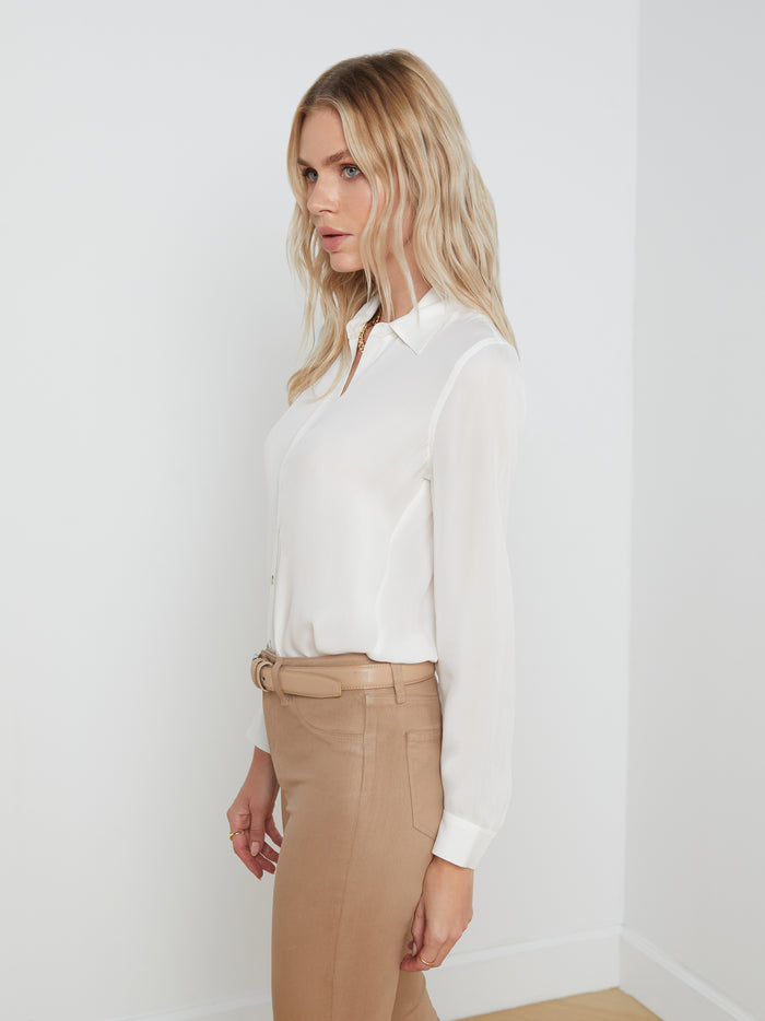 L'agence Chemisier En Soie Nina Ivoire