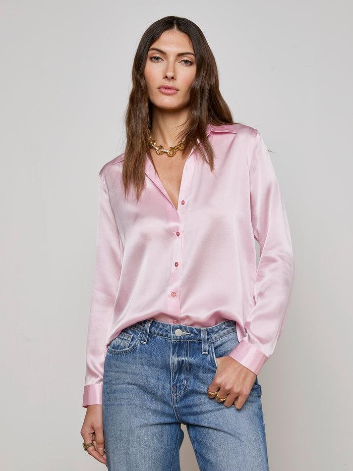 l'agence Chemisier en soie Tyler Blush