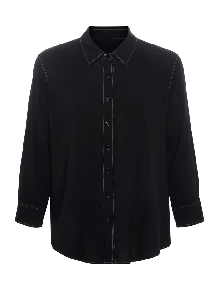 L'agence Chemisier Marlene Black/White Contrast