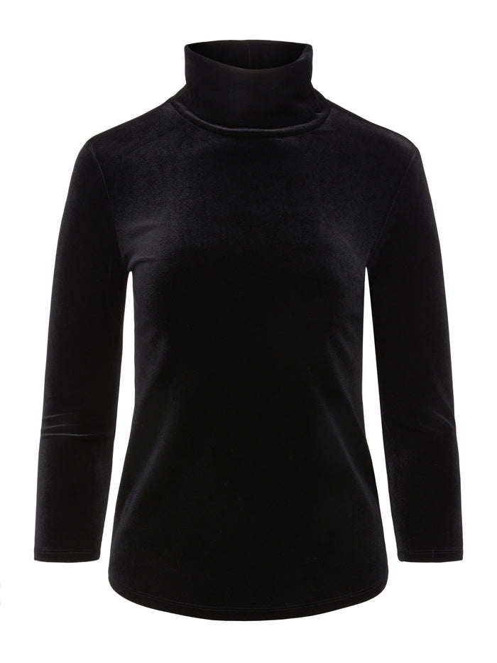 L'agence Col Roulé En Velours Aja Noir