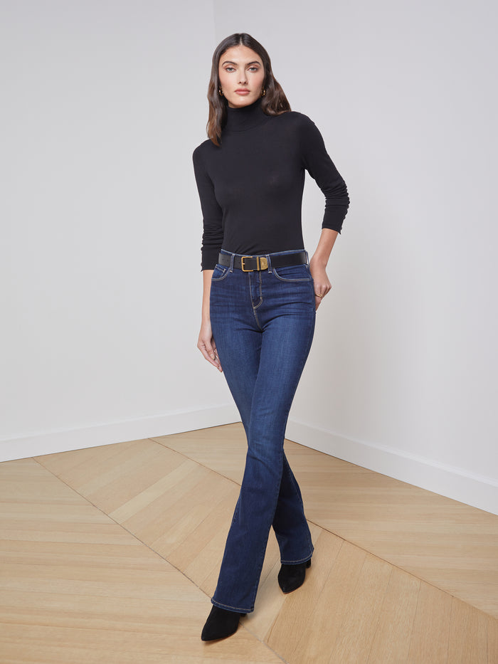 L'agence Col Roulé Flora Noir Noir