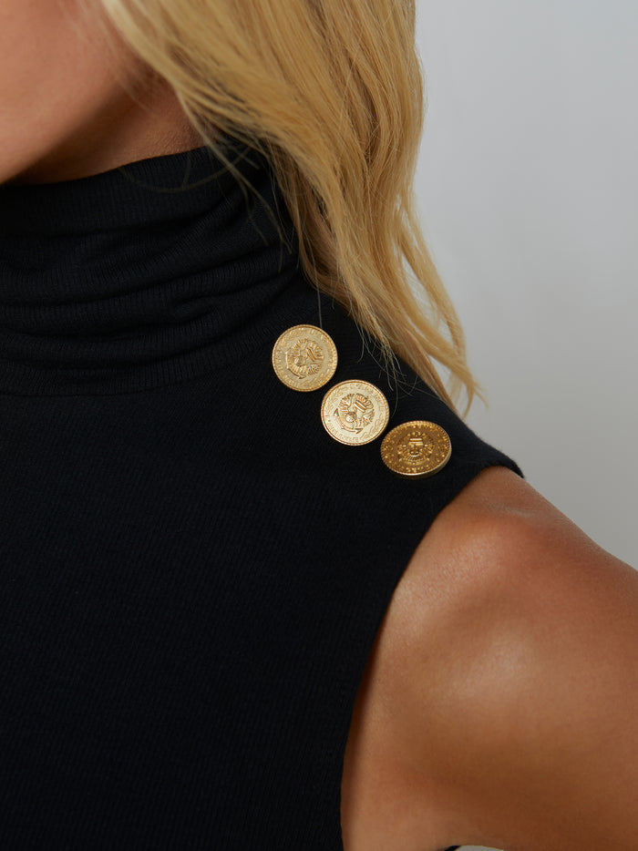 l'agence Col roulé sans manches Ceci Black/Gold