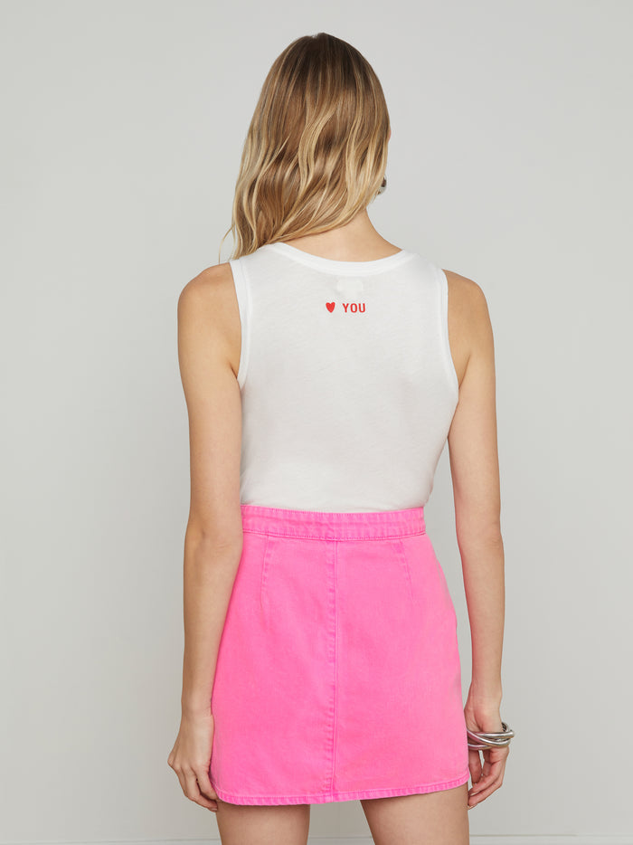 L'agence Débardeur En Coton Mikaela Love You White