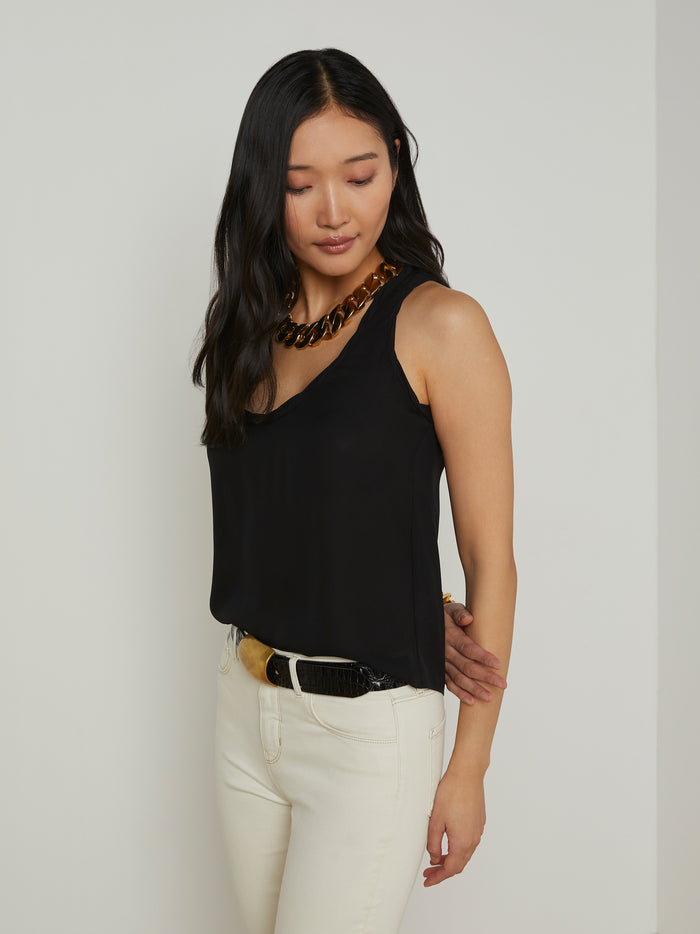 l'agence Débardeur en soie Trixi Black